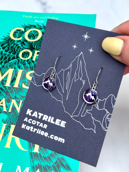 Officially Licensed ACOTAR Velaris Dangle Earrings - Stainless Steel