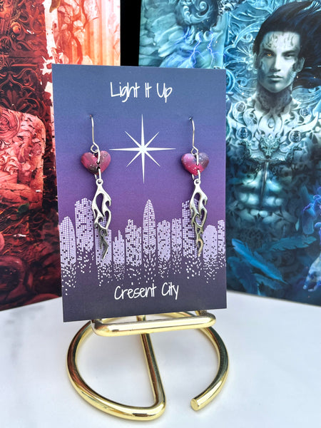 Officially Licensed Crescent City Lahabah Fire Dangle Earrings