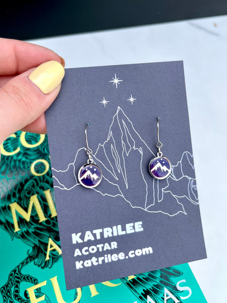 Officially Licensed ACOTAR Velaris Dangle Earrings - Stainless Steel
