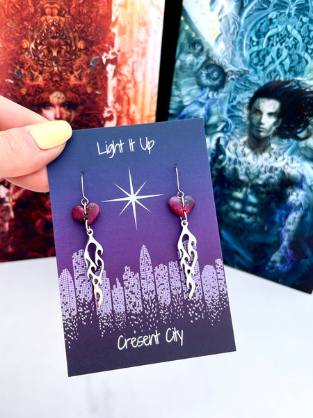 Officially Licensed Crescent City Lahabah Fire Dangle Earrings