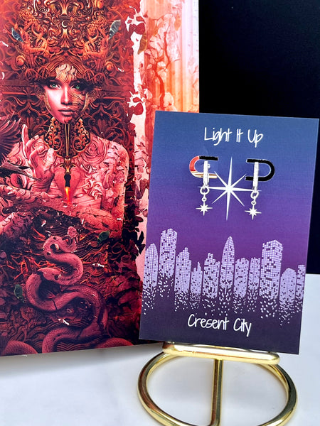 Officially Licensed Crescent City Bryce Starborn Huggie Hoop Earrings - Surgical Steel