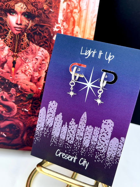 Officially Licensed Crescent City Bryce Starborn Huggie Hoop Earrings - Surgical Steel