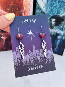 Officially Licenced Crescent City Lahabah Fire Dangle Earrings