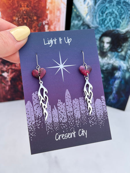 Officially Licensed Crescent City Lahabah Fire Dangle Earrings