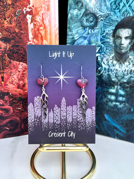 Officially Licensed Crescent City Lahabah Fire Dangle Earrings