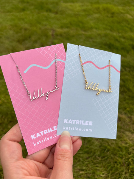 ACOTAR Valkyrie Stainless Steel Name Necklace