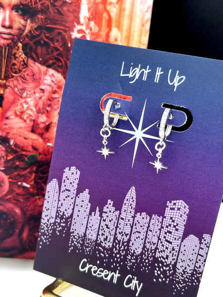 Officially Licensed Crescent City Bryce Starborn Huggie Hoop Earrings - Surgical Steel