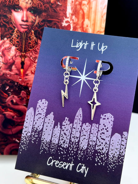 Officially Licensed Crescent City Bryce and Hunt Huggie Hoop Earrings