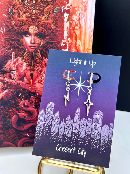 Officially Licensed Crescent City Bryce and Hunt Huggie Hoop Earrings