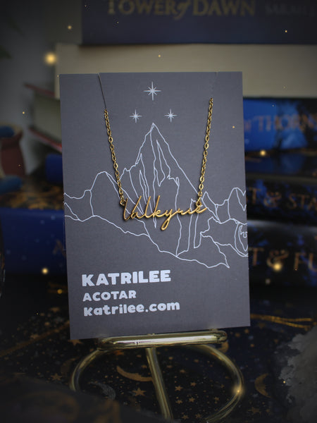 ACOTAR Valkyrie Stainless Steel Name Necklace