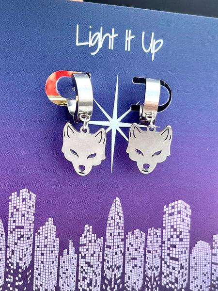 Officially Licensed Crescent City Pack of Devils Huggie Hoop Earrings - Surgical Steel