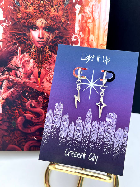 Officially Licensed Crescent City Bryce and Hunt Huggie Hoop Earrings