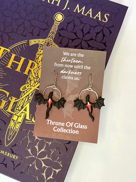 Officially Licensed Manon Blackbeak Wyvern Earrings