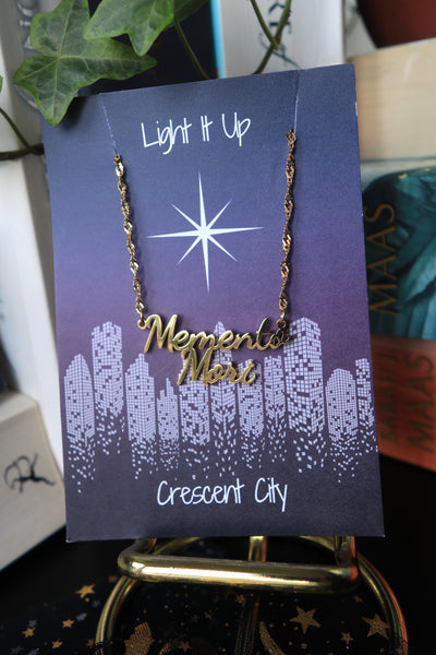 Officially Licensed Crescent City Memento Mori Necklace - Gold and Silver