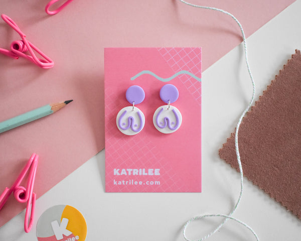The Mammarlee Dangle Earrings - Pastel Collection - Katrilee