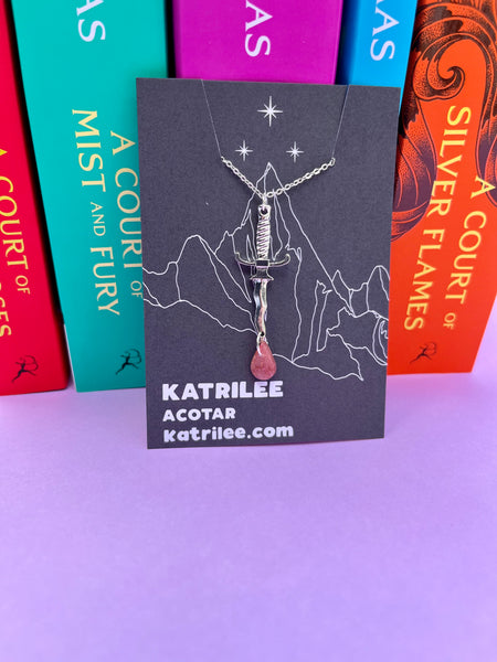 Bloody Dagger Earrings and Necklace - ACOTAR Collection