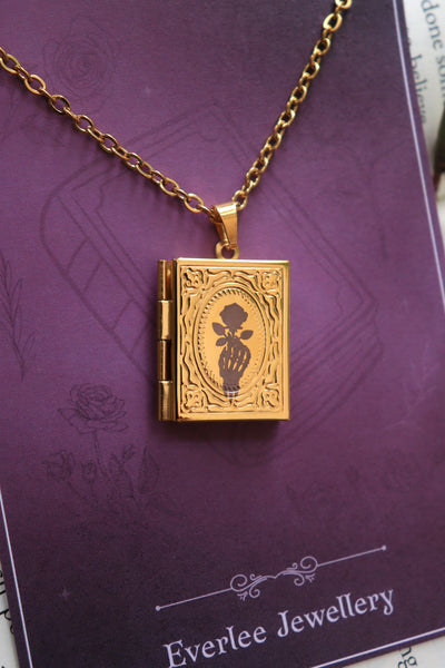 Customisable Book Locket - Gold and Silver