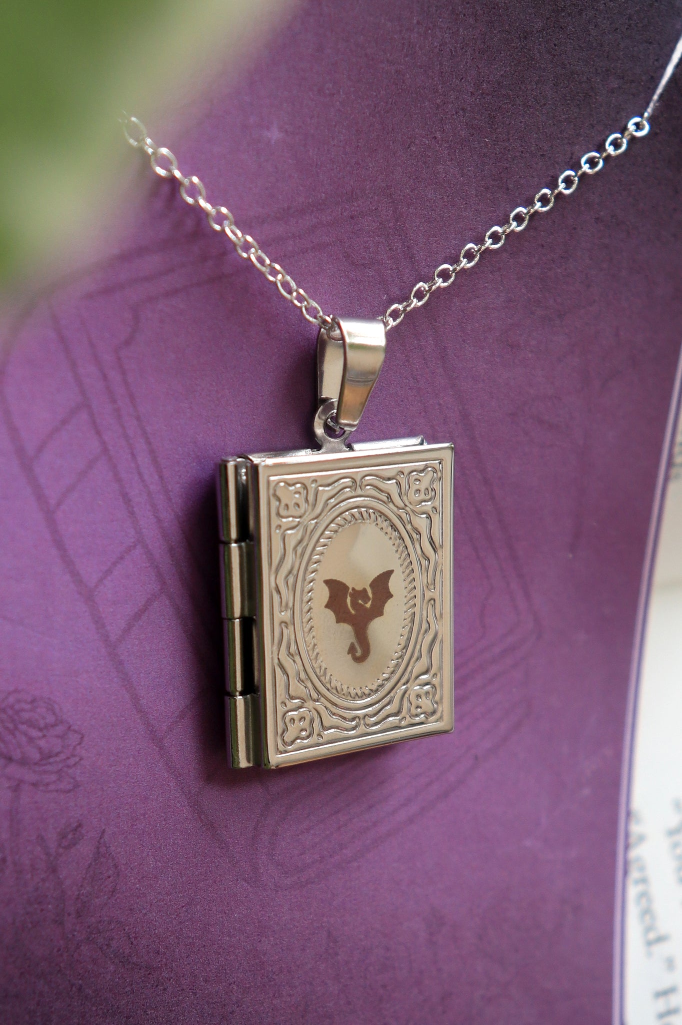 Customisable Book Locket - Gold and Silver