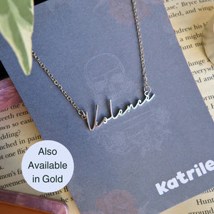 Violence Bookish Nickname Necklace