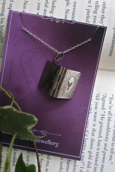 Customisable Book Locket - Gold and Silver