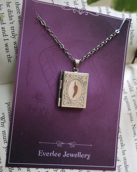 Customisable Book Locket - Gold and Silver