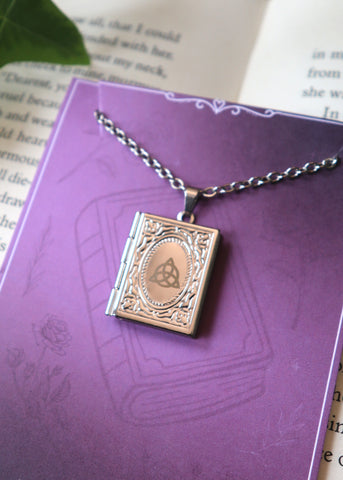 Celtic Knot Book Locket necklace