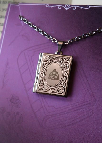 Celtic Knot Book Locket necklace