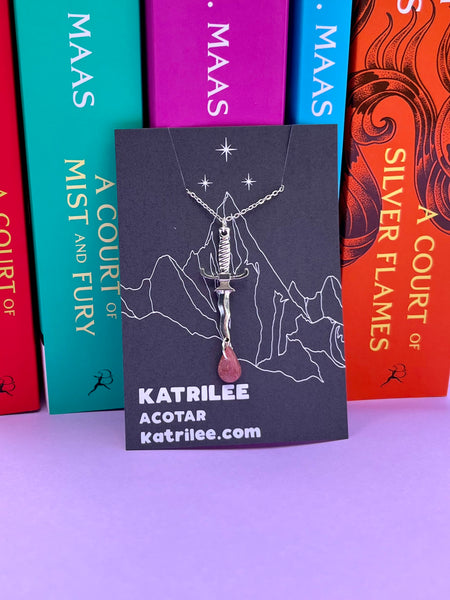 Bloody Dagger Earrings and Necklace - ACOTAR Collection
