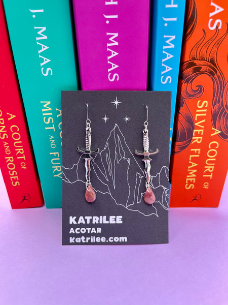 Bloody Dagger Earrings and Necklace - ACOTAR Collection