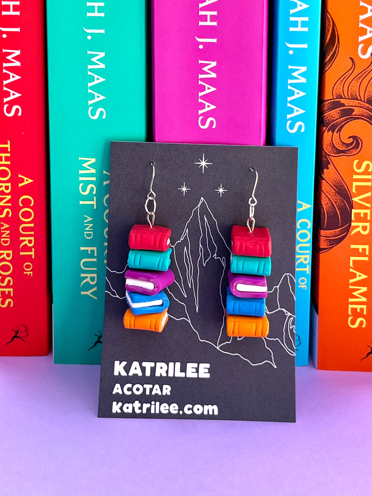 ACOTAR Book Stack Dangle Earrings - ACOTAR Collection – Katrilee