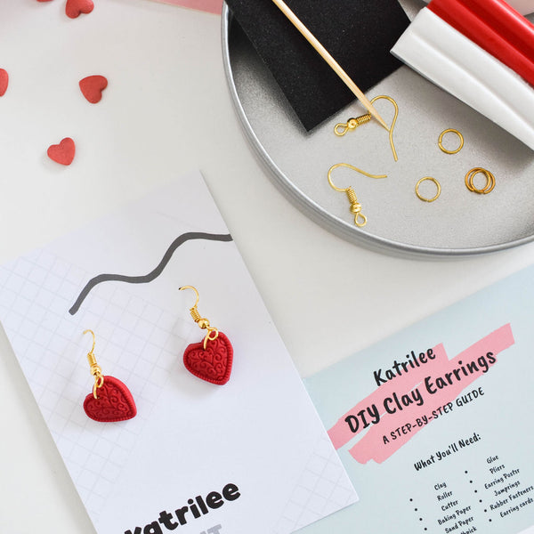Make Your Own Earrings Kits Polymer Clay Hearts