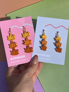 Autumn Maple Leaf Dangle earrings