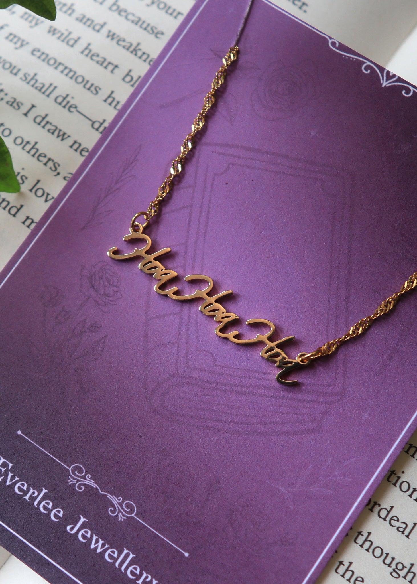 Hoa Hoa Hoa Name Necklace