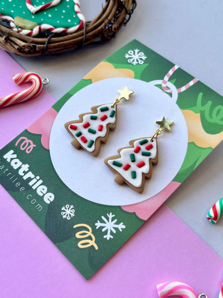 Christmas Cookie Tree Earrings