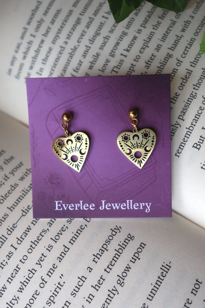 planchette Ouija Dangle Stud Earrings