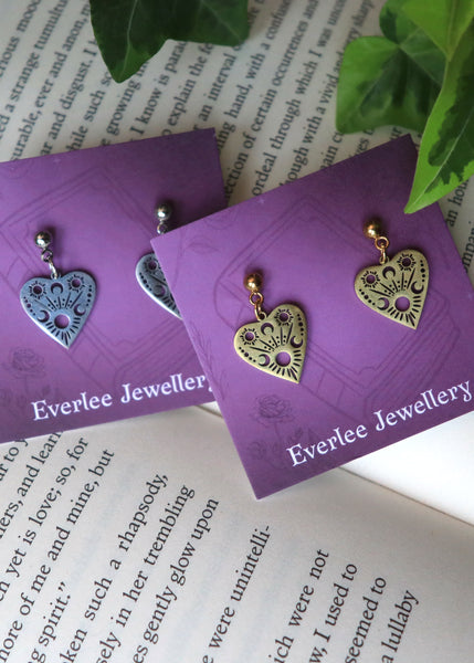 planchette Ouija Dangle Stud Earrings