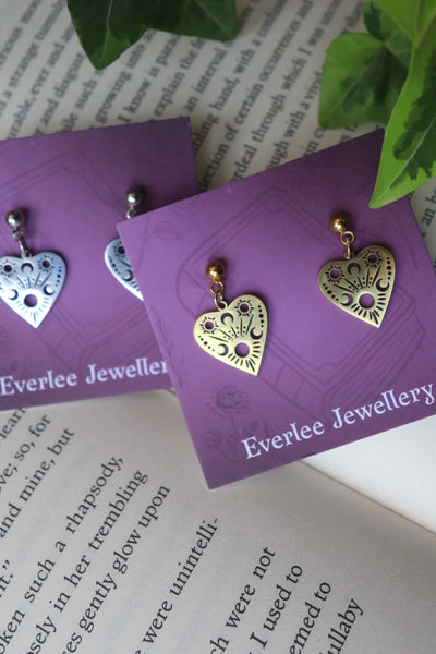planchette Ouija Dangle Stud Earrings
