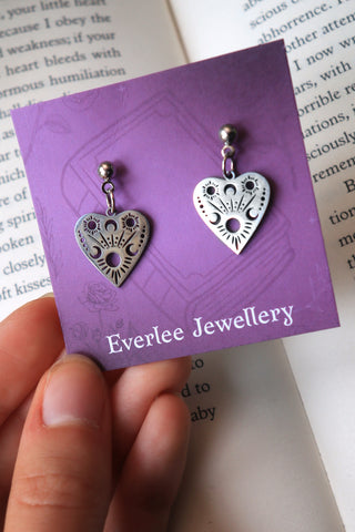 planchette Ouija Dangle Stud Earrings