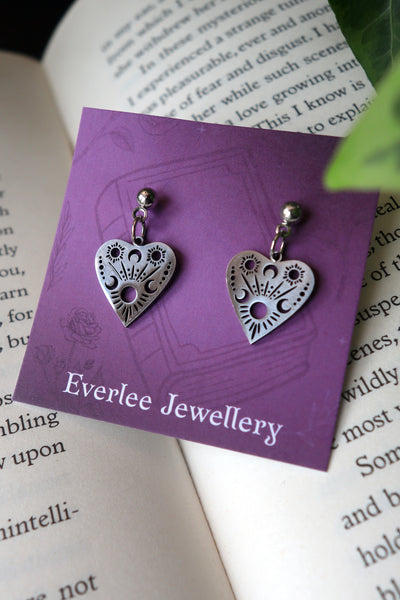planchette Ouija Dangle Stud Earrings