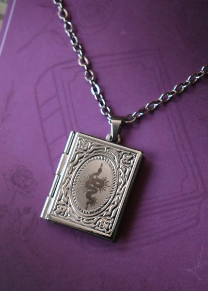 Snake Book Locket necklace