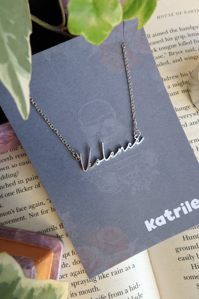 Violence Bookish Nickname Necklace