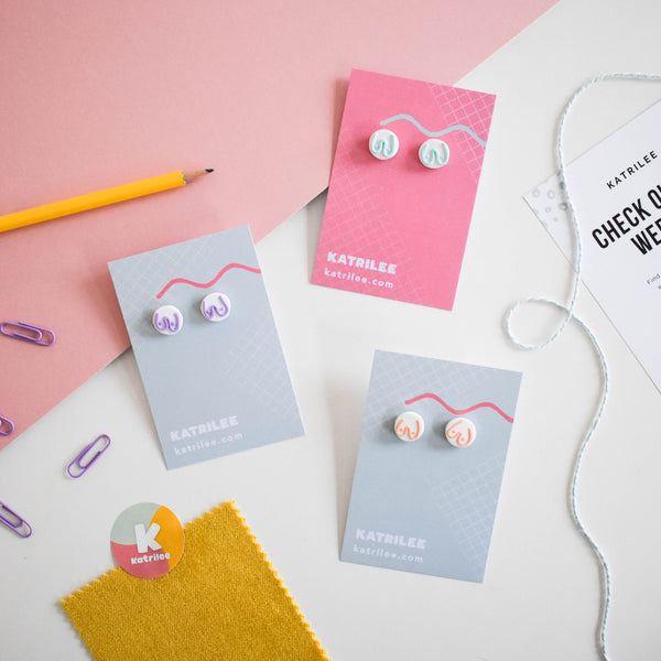 The Mammarlee Boob Stud Earrings - Pastel Collection - Katrilee
