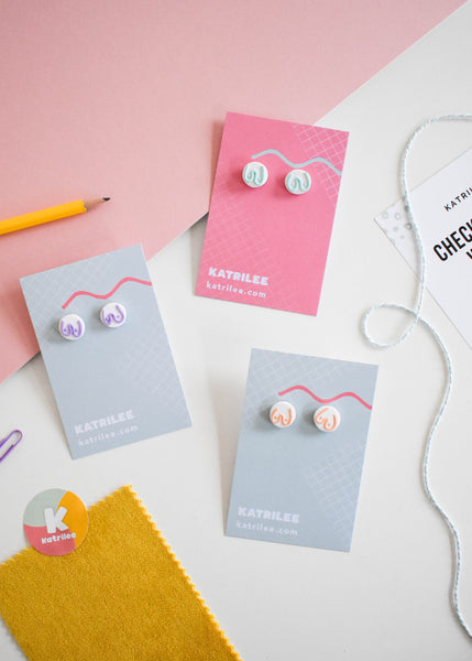 The Mammarlee Boob Stud Earrings - Pastel Collection - Katrilee