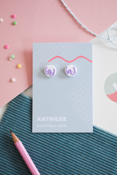 The Mammarlee Boob Stud Earrings - Pastel Collection - Katrilee