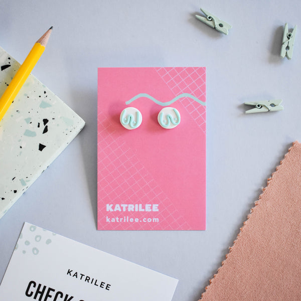 The Mammarlee Boob Stud Earrings - Pastel Collection - Katrilee