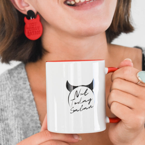 Polymer Clay ‘Not Today Satan’ Dangle Earring - Katrilee